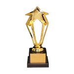 Star Award Trophies Plastic Player Trophies Sport Reward Prize Party Favor for Tournaments Competition Golden 27. 5cm