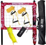 Park & Sun Spectrum Classic Professional Level Volleyball Net System (Red)