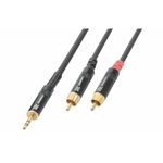 PD Connex 3.5mm Stereo Jack to 2x RCA Male Audio Cable 3m - Premium Quality Stereo to RCA Cable for Speaker, Amplifier, TV, Smartphone, Home Theatre System, AUX to RCA Adapter Cable