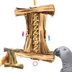 Bonka Bird Toys 1547 Natural Helix Parrot cage Cages Conure African Grey Quality Product Hand Made in The USA (Natural Helix)