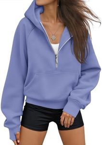 AUTOMET Womens Hoodies Fleece Fall Fashion Outfits Workout Sweatshirts Y2k Winter Zip Up Jackets Oversized Tops Clothes 2026 PurpleBlue S