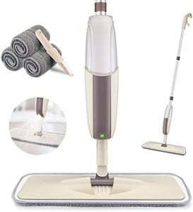 Spray Mop for Floor Cleaning, HOMTOYOU Floor Mop with a Refillable Bottle and 3 Washable Microfiber Pads, Dry Wet Spray Mop for Home Kitchen Hardwood Laminate Wood Vinyl Ceramic Tiles Floor Cleaning