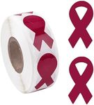 WANDIC Burgundy Ribbon Sticker, 500