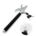 NIKONIKO Steering Wheel Lock, The Club Anti Theft Device for Cars, Universal Car Club Steering Wheel Lock, Adjustable Vehicle Anti-Theft Lock with 3 Keys and Safety Hammer Function