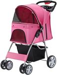 Azaeahom Pet Stroller 4 Wheels Dog 