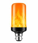 eclissia Flame Effect Light Bulb, Flicker Lighting Feature,4 Modes Flickering Bulbs with Upside Down Effect,Flame Bulb Halloween Christmas & Diwali Party.