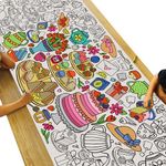 Tiny Expressions Giant Coloring Poster for Kids - 30 x 72 Inch Jumbo Paper Banner or Table Cover for School Parties or Events | Super Large Pages for Children to Color on Floor or Wall (Tea Party Coloring Poster)