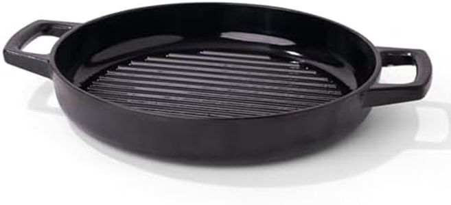 Alva Nori Ceramic Coated Cast Iron Grill Pan Non Toxic Indoor Grill Griddle 11" PFAS, PFOA & PFTE Free, Griddle for Cooking Pan Set, Induction Safe, Add to Your Pots and Pans Set Cookware