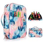 YOUSHARES Colored Pencil Case Holder 300 Slots Extra Large Capacity Pencil Case Organizer for Adult, Carrying Trousse a Crayon for Markers, Prismacolor, Gel Pen, Art Pencil (Quicksand Pink)