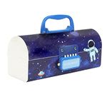 FunBlast Kids Pen & Pencil Box Suitcase Style Password Lock Multi-Layer Pencil Box For Boys, Girls, Stationary Organizer Case Return Gift For Kids (Astronaut, Plastic, Multicolor)