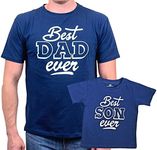 Unique Baby Daddy and Me Father Son or Daughter Matching Father's Day Shirts, Navy Blue, 18 Months