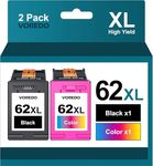 VOREDO 62XL Ink Cartridges for HP 62 Combo Pack for HP Ink 62 Black Color Combo Pack for HP62 XL HP62XL for HP Envy 5540 5542 5545 5640 5642 5660 5665 7645 OfficeJet 200 250 5740 5742 5743 Printer