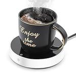 Suewow Coffee Mug Warmer and Smart Cup Warmer,Mug Warmer for Desk,Electric Beverage Warmer with 3 Temperature Settings with Auto On/Off, Auto Power-Off Protection (White)