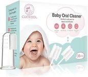 Baby Toothbrush, Infant Toothbrush Clean Baby Gums Disposable Tongue Cleaner Gauze Toothbrush Infant Oral Cleaning Stick Dental Care for 0-36 Month Baby