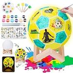 Kids Crafts for 5 6 7 8 9 10 Year Old Girls Boys Gifts Ideas: Girls Gifts 8-12 Years Old Art Supplies Craft for Kid 6-8 DIY Soccer Ball Night Light Toys for Girl Boy Age 4-11 Painting Lamp Room Decor