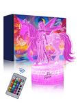 Nice Dream Unicorn Night Light for Kids, 3D Night Lamp, 16 Colors Changes with Remote Control, Room Decor, Ideal Gifts for Children Girls