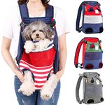 Dog Carrier Backpack, Pet Front Carrier Backpack Legs Out Dog Chest Carrier for Small Medium Dogs, Hands-Free Cat Backpack Carrier Dog Travel Backpack Airline Approved Hiking Bike Motorcycle