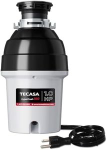 1 HP Garbage Disposal with Sound Reduction, TECASA Food Waste Disposer for Kitchen Sink, Septic Safe Garbage Disposal, Power Cord Included, Grey and Black, HyperCrush 100