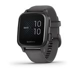 Garmin Venu Sq (40 mm), GPS Smartwatch with All-day Health Monitoring and Fitness Features, Built-in Sports Apps and More, Square Design Smartwatch with up to 6 days battery life, Shadow Grey