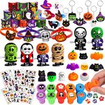 DIYDEC 59pcs Halloween Party Favors for Kids, Halloween Goodies Bag Fillers Slap Bracelet Stamps Stickers Wind Up Novelties Toys Trick or Treat Classroom Rewards for Halloween Party Bag Fillers