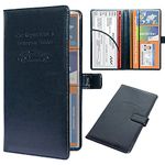 DMLuna Car Registration and Insurance Holder, Leather Vehicle Card Document Glove Box Organizer, Auto Truck Compartment Accessories for Essential Information, Driver License Cards, Black, *Magnetic