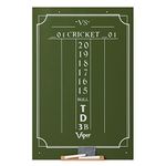 Viper Chalk Scoreboard, Cricket and 01 Dart Games, Green, 23.5" H x 15.5" W