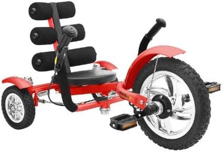 Mobo Cruiser Mini Luxury Three Wheeled Cruiser, Red, 12-Inch