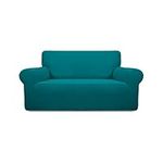 The Chair Cover Company PREMIUM Elastic STRETCH SOFA COVERS Slipcover Protector Settee 1/2/3/4 Seater (Teal, 2 Seater Sofa)