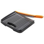 Fiskars Recycled Bypass Paper Trimmer - 12" Cut Length - Guillotine Paper Cutter with Self-Sharpening Blade - Black