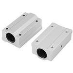 TOPINCN Linear Motion Ball Bearings 2Pcs Cnc Scs12Luu Aluminum Linear Motion Ball Bearing Slide Block 12Mm Inner Diameter