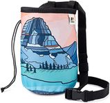 OSO Supply - Climbing Chalk Bag for Adults and Kids, Drawstring Closure, Adjustable Waist Belt, Indoor/Outdoor Training, Rock Climbing, Bouldering, Weightlifting (Glacier)