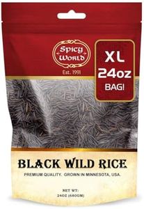 Spicy World Minnesota Grown Black Wild Rice 24oz Bag (1.5LB) | Premium Quality | All Natural, Hearty Grain with Rich Flavor | Perfect for Rice Dishes & Recipes