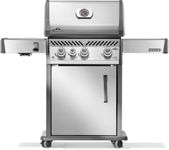 Rogue® PRO 425 3-Burner Propane Gas Grill in Stainless Steel with Infrared Side Burner and Stainless Steel Cooking Grids