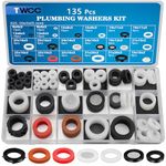 ZDBB 135 PCS Plumbing Rubber Washers Assorted Kit and Flat Silicone Gasket Assortment Set with Screen Filter for Faucet Shower Head Washers Garden Hose O Ring Hot Water Pipe Seals Replace