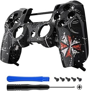 eXtremeRate Biological Hazard Patterned Custom Faceplate Cover, Replacement Front Housing Shell Case Compatible with ps4 Slim Pro Controller JDM-040/050/055 - Controller NOT Included