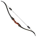 Huntingdoor 59inch Archery Recurev Bow Takedown Bow Wooden Riser and Arrow Rest for Right Handed Shooting Targeting Hunting Draw Weight in 30-50 lbs Handmade Bow (40Lbs)