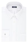 Izod Men's Shirt, Regular fit, Stretch, Plain, Button-Down Collar Dress, White/Opulent Garden, 41 cm-42 cm Hals 86 cm-89 cm Ärmel