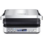 AMZCHEF 4-IN-1 Machine (Electric Grill, Griddle, Panini Presse, Waffle Maker) - 2000W Health Grill with 4 Interchangeable Non-Stick Plates -180° Adjustable Double Plates Heating