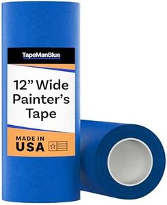 TapeManBlue Wide Blue Painters Tape, 12 inch x 60 yds, Made in America, Great Masking Tape for 3D Printing and Laser Cutting, Removes Cleanly for 21 Days