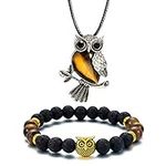 Softones Owl Necklace Healing Cryst