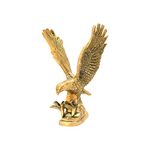 Treemaison Vastu Brass Flying Eagle Statue Sculpture Decorative Garuda Statue for Home Decor | Handcrafted Showpiece | Vastu Gift Item | 6 X 2 X 3 INCH | 690 Gram | Pack of 1