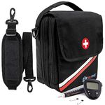 PracMedic Bags Insulin Cooler Travel Case - Medicine Bag - holds Insulin Pen Case, Diabetic Supply, Epipen, Auvi Q, Medicine Bottle,First Aid, Asthma Allergy Meds - Diabetes Gifts (X-MEDS Black)