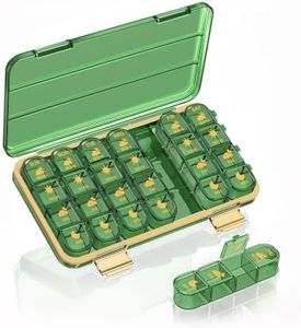 Acedada Weekly Pill Organizer 4X A Day, Travel Daily Pill Container 7 Day
