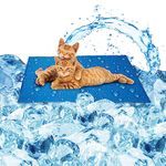 Zellar Dog Cooling Mat Medium 50x40cm, Scratch-resistant Durable Pet Cool Mat Non-Toxic Gel Self Cooling Pad for Dogs Cats, Keep Pets Cool in Hot Summer, Double-Sided Use for Kennel Crate Home Travel