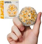 Speks Geode Sphere Magnetic Fidget Toy for Adults | Quiet Adult Sensory Toy for Stress Relief & Anxiety, Office Desk ADHD Tool, Stocking Stuffer & Top Gadget Gift Idea | Topaz, 12-Piece Set