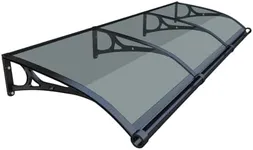 HIAPES Awning for Door Entrance, Awnings for Doors, Window Awnings Exterior Polycarbonate Cover Outdoor Front Door Patio UV/Rain/Snow Protection, Door Awnings Exterior for Porch/Patio/Deck