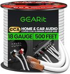 GearIT 18AWG Speaker Wire, Pro Series 18 Gauge Speaker Wire Cable (500 Feet / 152 Meters) Great Use for Home Theater Speakers and Car Speakers, White