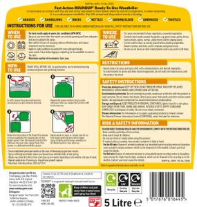 Roundup Fast Action Pump 'N Go Weed Killer Refill, 5L – Clear