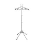 Steamer Stand Folding Telescopic Clothes Steamer Holder Height Adjustable Steamer Stand For Clothes Towel Hooks for Bathrooms Adhesive (Grey, One Size)