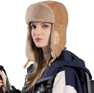 HUAMULAN Women Men Winter Trapper Hats Ear Flaps Ushanka Trooper Hunting Hat Outdoor Ski Snow Windproof Cap